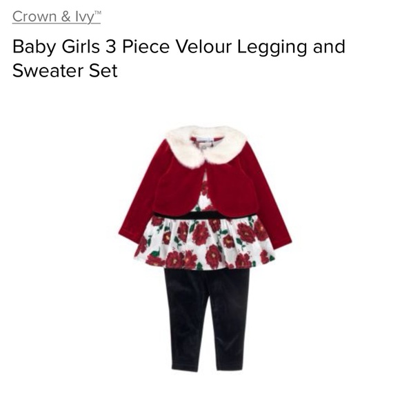 Crown & Ivy Holiday Set 9mo - Picture 2 of 2